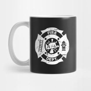 Distressed Firefighter Logo Mug